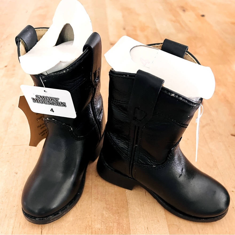 Toddler sz 4 Patt-Roper Smoky Mountain Cowboy Boots in Black